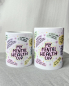 Preview: Zwei handgefertigte Geschenktassen aus Keramik mit der Aufschrift „My Mental Health Cup“ und bunten Affirmationen rund um mentale Gesundheit. Ideal als Geschenk zur Selbstfürsorge, gegen Angst und für psychisches Wohlbefinden.